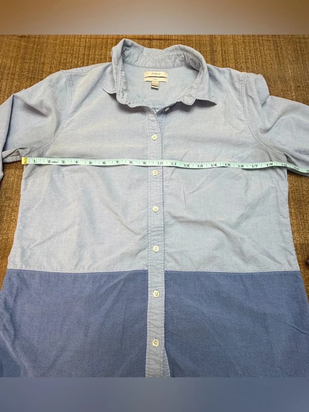 J. Crew Two-Tone Light and Dark Blue Button-Down Shirt